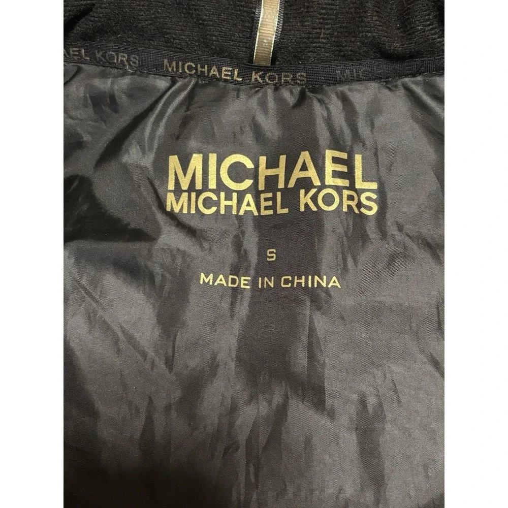 Women's Michael Kors Black Puffer‎ Vest Size S Small Quilted - No Zip On Hood